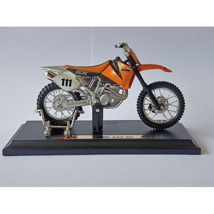 Jual Diecast Miniatur Motor Trail KTM 520 SX motor cross maisto skala ...