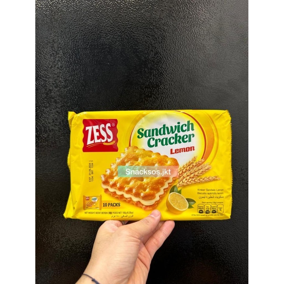 Jual Zess Sandwich Cracker Cheese / Chocolate / Lemon Shopee Indonesia