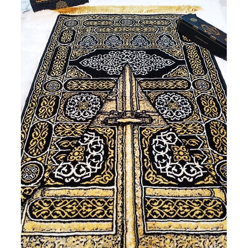 Jual [AN] Sajadah Rawdah Rug kiswah kabah/Multazam/Pintu Al Kabah/Kiswa ...