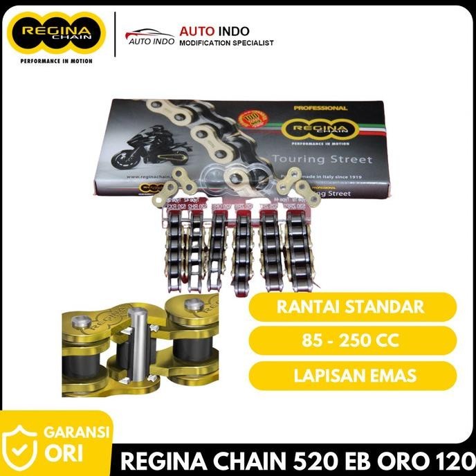 Jual Rantai Motor Racing Regina Chain 520 EB ORO 120 Urban Ori INDOTECH ...