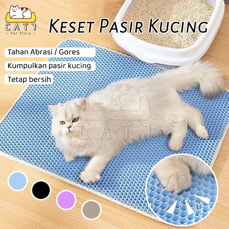 Jual Keset Pasir Kucing Litter Box Kucing EVA Double-Layer Mat Kucing ...