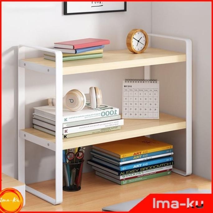 Jual Rak Mini Buku Meja Belajar Kerja Minimalis Table Bookshelf ...