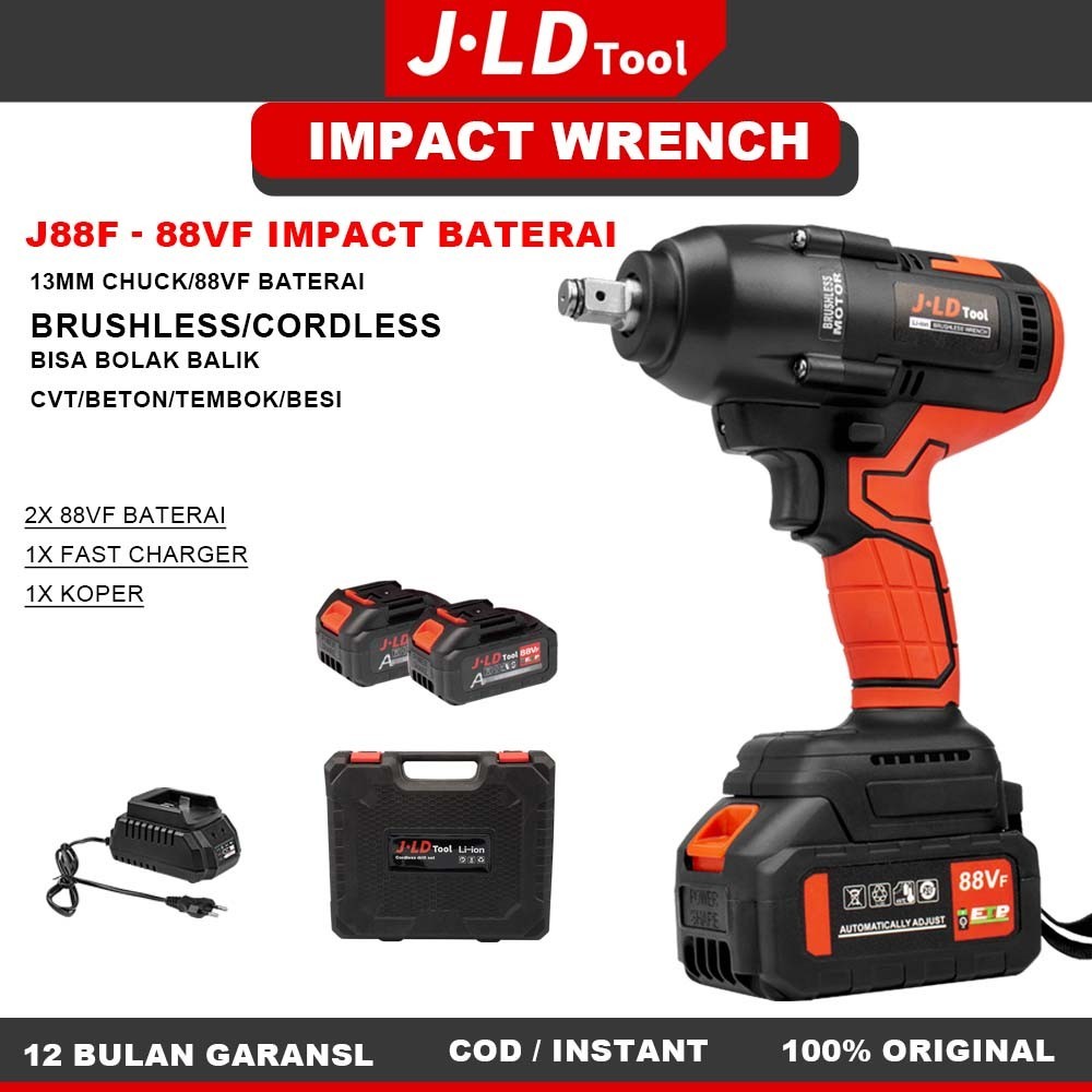 Jual Jld Mm Impact Wrench Brushless Cordless Mesin Bor Impact Wrench Vf Baterai Impact