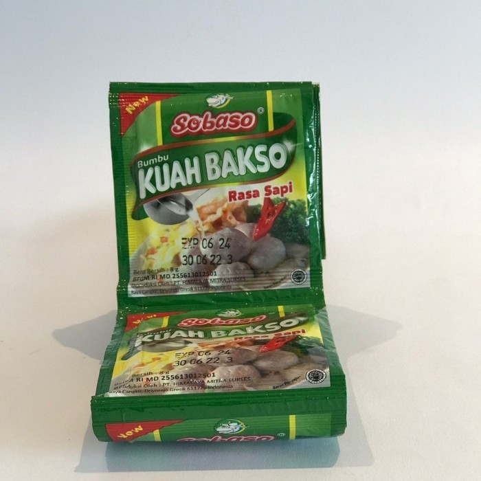 Jual Favorit] 1 Sachet Sobaso Bumbu Kuah Bakso Rasa Sapi 8gr Sachet