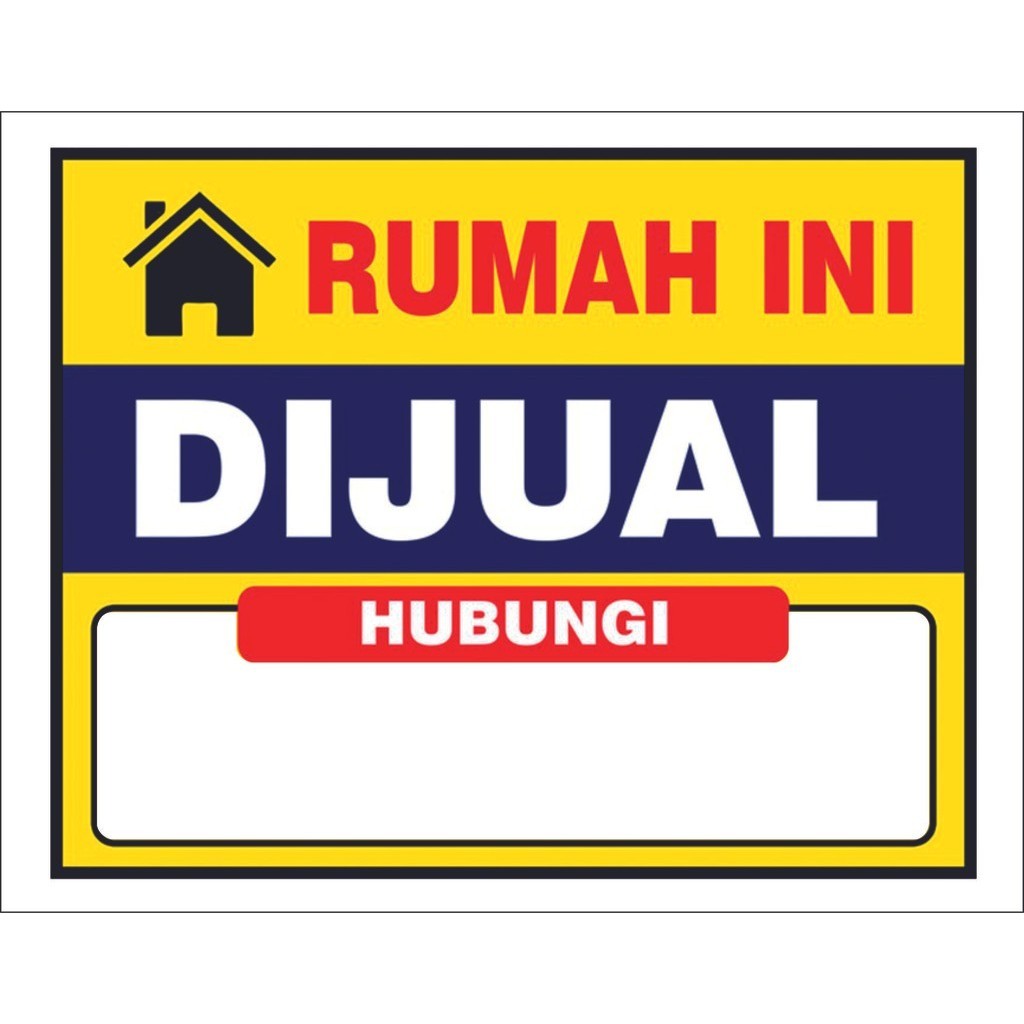 Jual Spanduk / Banner / Backdrop Rumah Dijual 100 X 80 | Shopee Indonesia