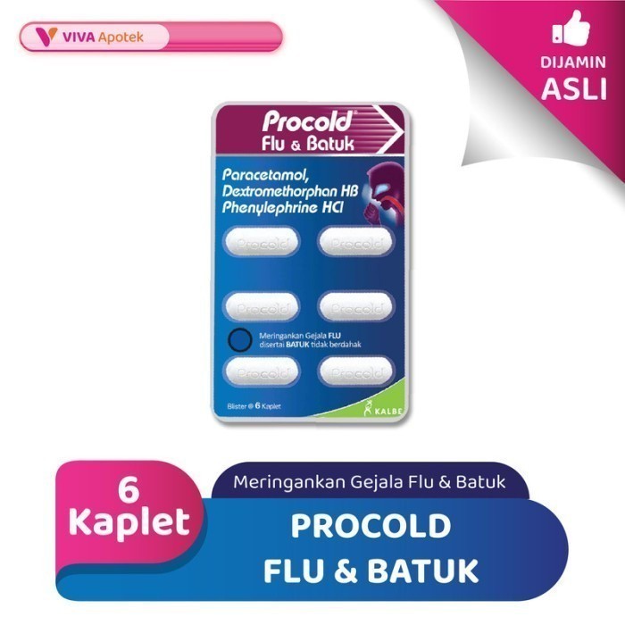 Jual Procold Flu & Batuk Meringankan Gejala Flu & Batuk (6 Kaplet ...