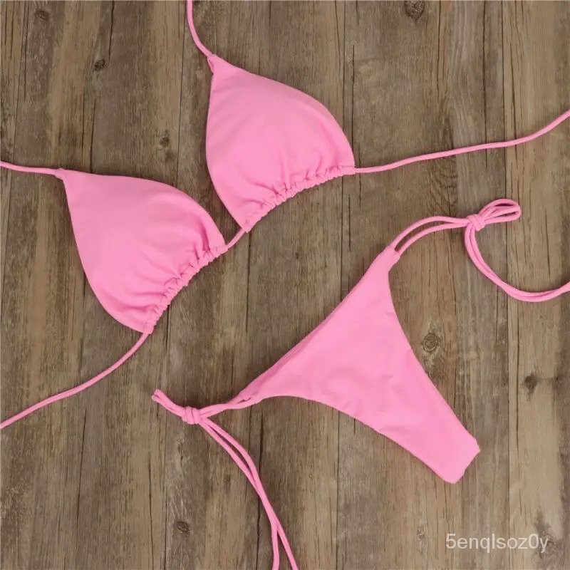 Women Two-Piece Tie-dye Knotting Push-Up Padded Bra Bikini Swimwear  Beachwear