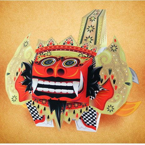 BARONG BALI papercraft miniatur sejarah warisan dunia diy kerajinan kertas tangan mainan edukatif edukasi anak dewasa belajar pendidikan diecast