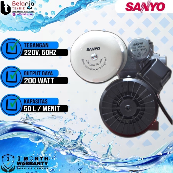 Jual Sanyo Mesin Pompa Air Ph 236 Ac Otomatis 200 Watt 9 Meter Ph236Ac ...