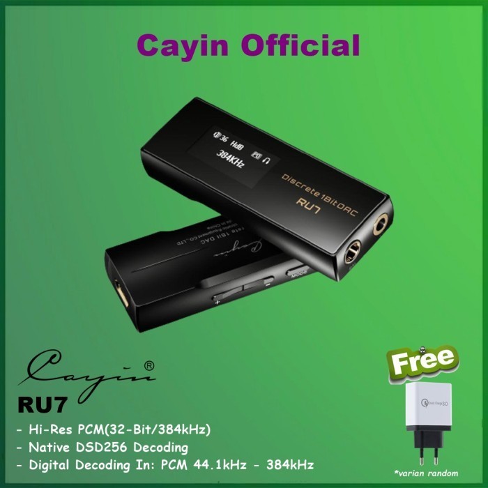 Jual Cayin Ru7 Ru 7 Portable Hi-Fi Discrete 1-Bit Usb Dongle Dac Amp ...