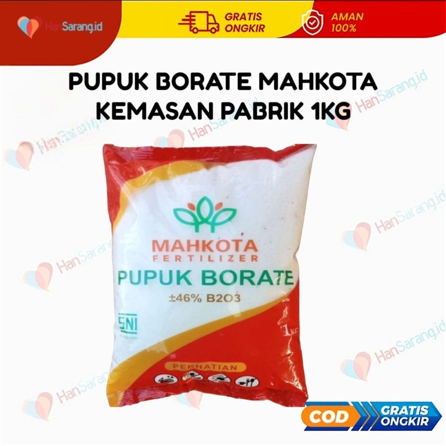 Jual Borate Boron Borax MAHKOTA Kemasan 1 KG Pupuk Perangsang Buah ...