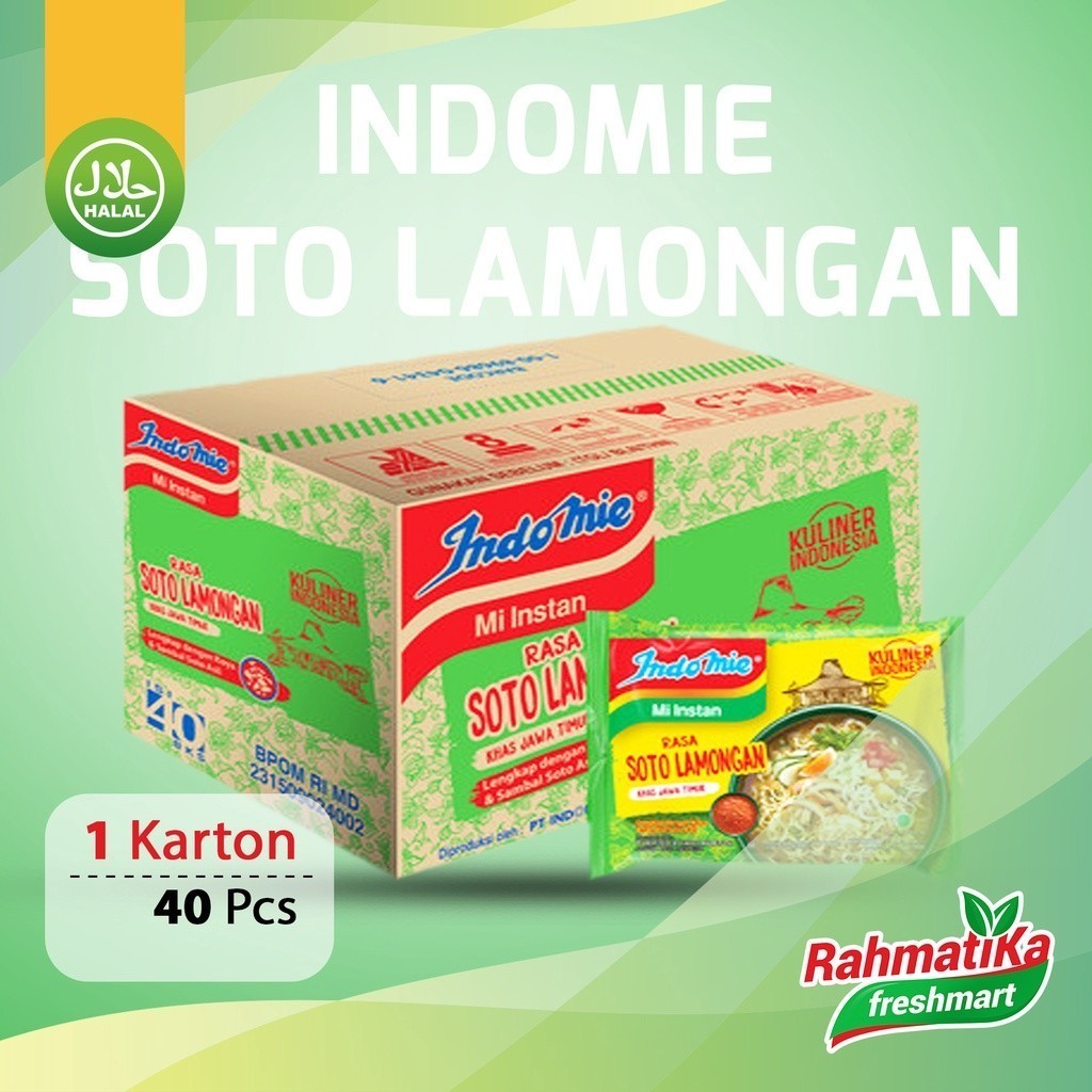 Jual Indomie Mi Instan Soto Lamongan dgn Koya & Sambal 1 Dus/Karton ...