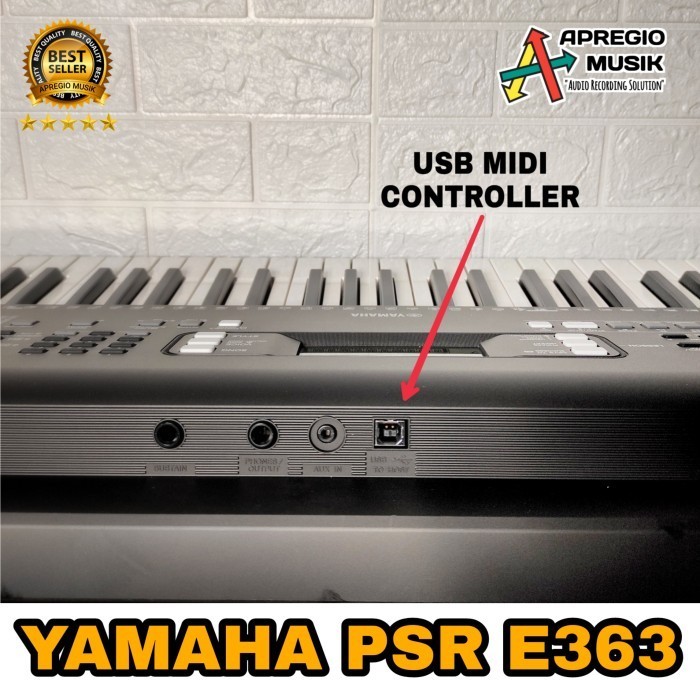 Jual Paket Keyboard Yamaha Psr E363 E 363 Bisa Midi Controller + Stand