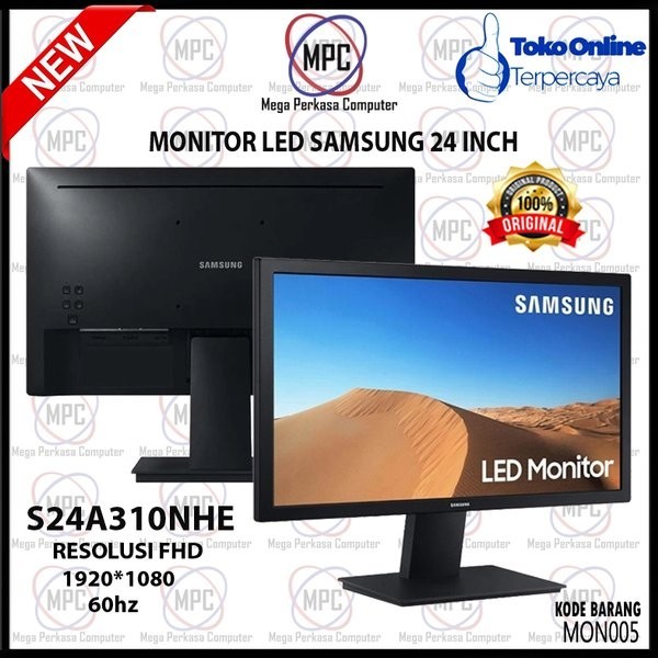 Jual MONITOR LED SAMSUNG 24 INCH S24A310NHE GARANSI RESMI | Shopee ...