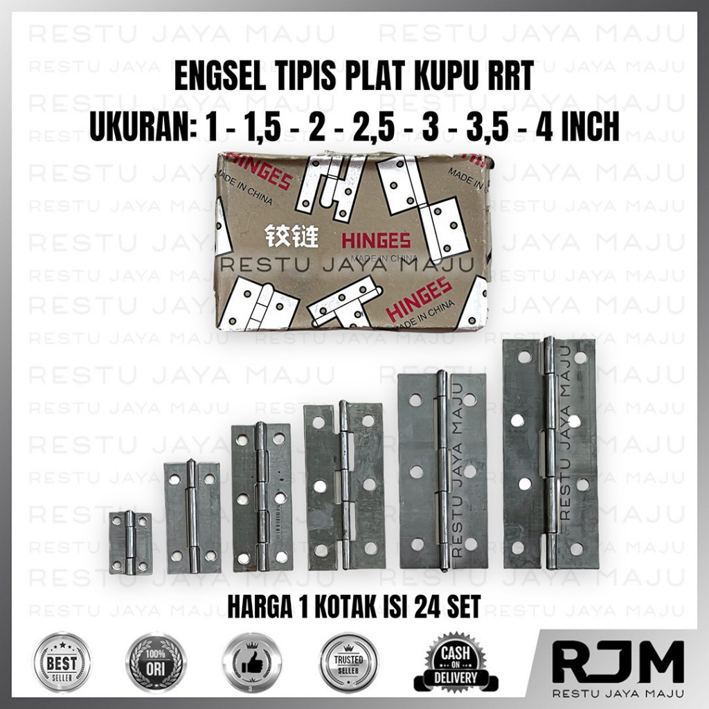 Jual Pack Engsel Tipis Kupu Rrt Inch Plat