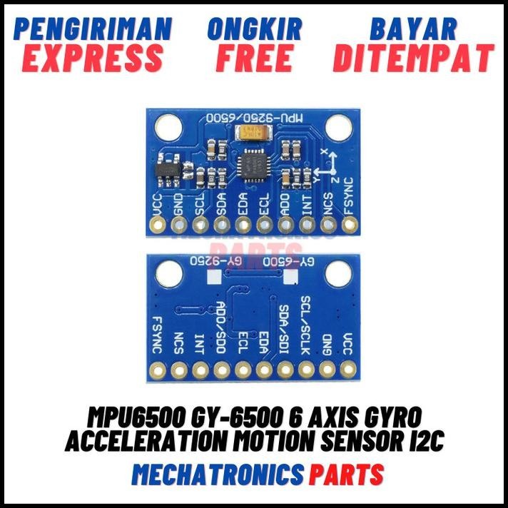 Jual DISKON MPU6500 GY-6500 6 AXIS GYRO ACCELERATION MOTION SENSOR I2C ...