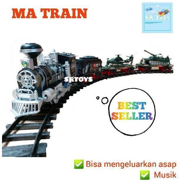 Jual Mainan Kereta Api Keluar Asap Uap Ma Train Army / Choochoo / Tomis ...