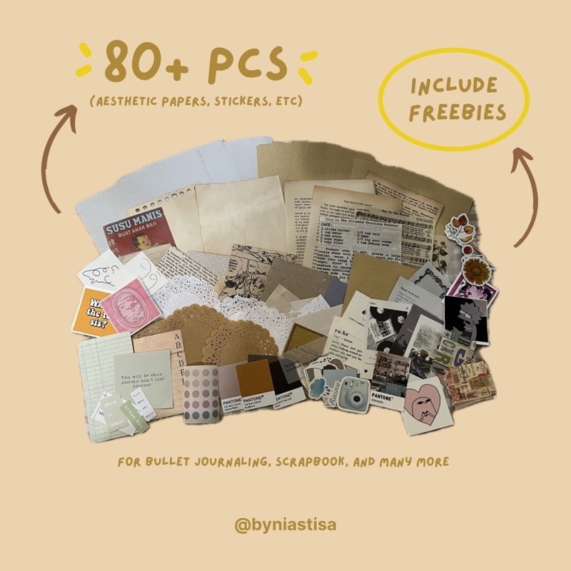 Jual Journal kit 80+ pcs journaling kit LENGKAP Bullet Journal SET Bujo ...