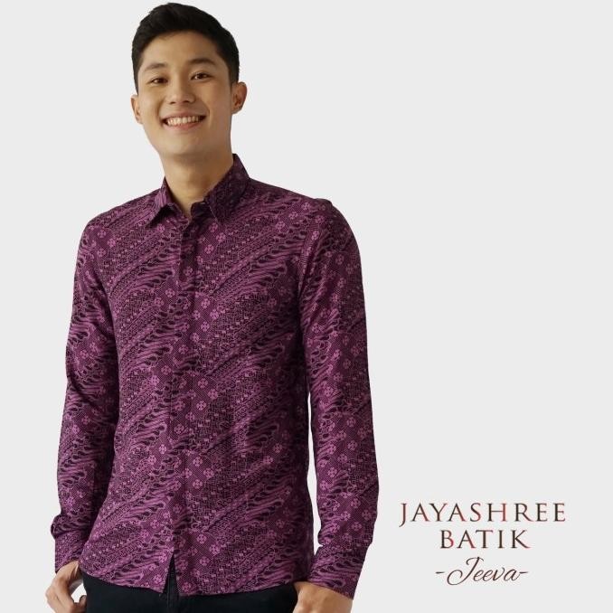 Jual New Jayashree Batik Slimfit Jeeva Indigo Kemeja Batik Pria Ls ...