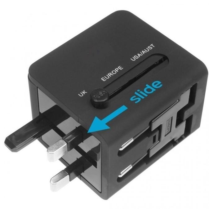 Jual Universal Travel Adaptor Usb Charger Adapter Colokan Eu Uk Us Nz ...
