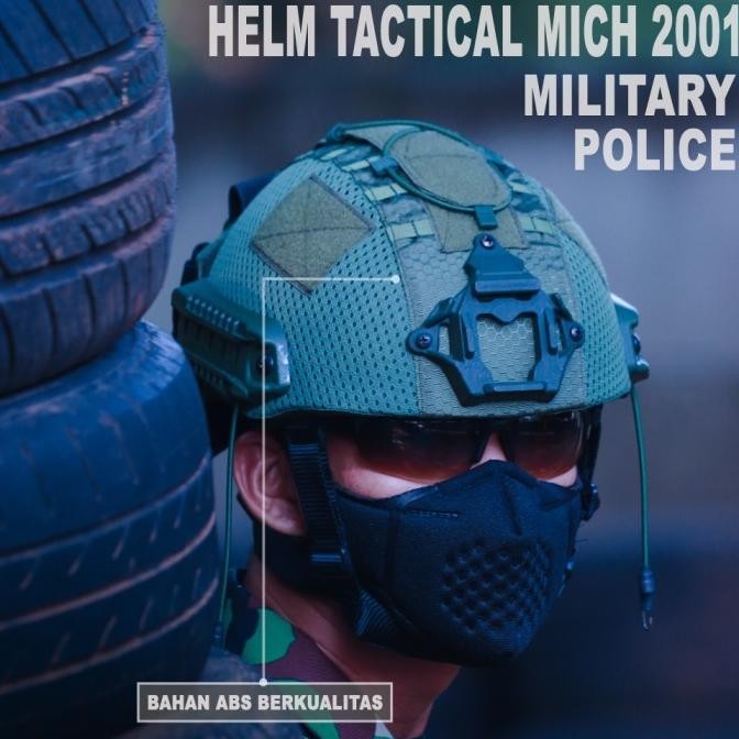 Jual Helm Tactical Airsofgun Emerson Mich 2001 Plus Cover Hijau Army ...