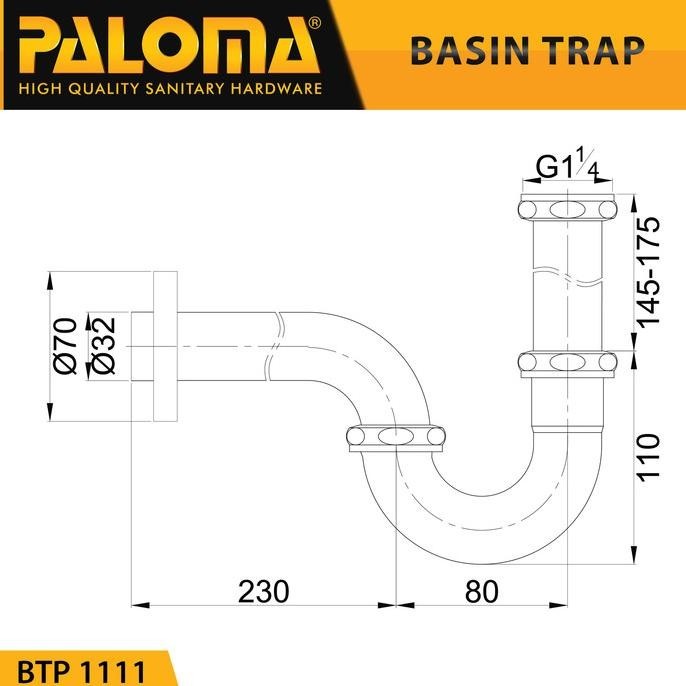 Jual Jual Perlengkapan Trap Paloma Btp 1111 Sifon Saluran Pipa