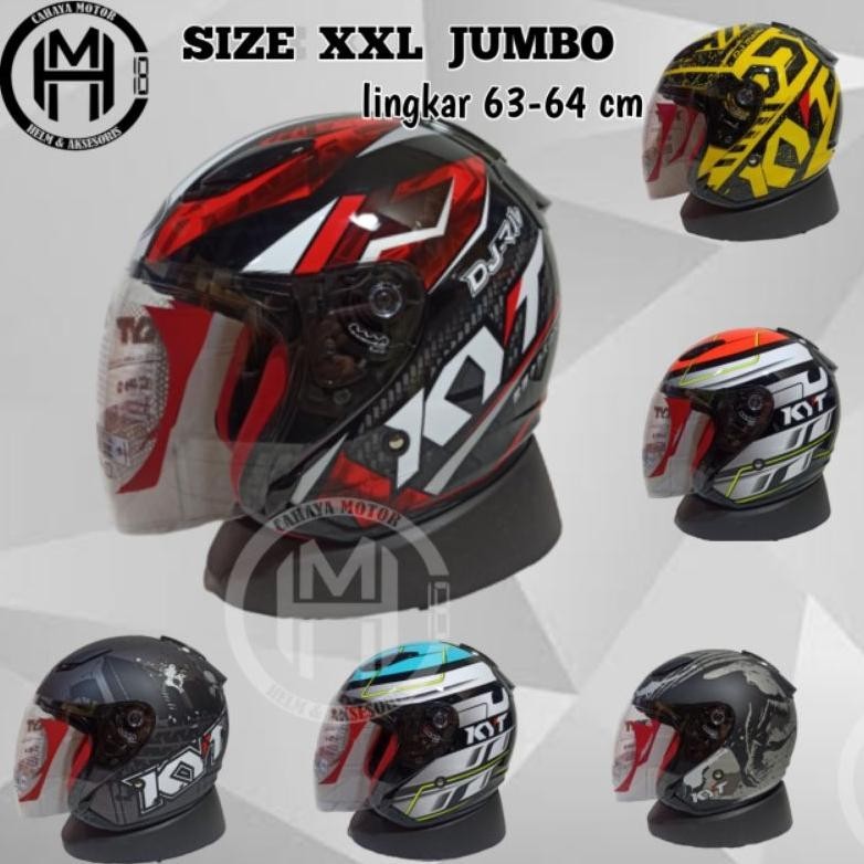 Jual HELM KYT DJ MARU JUMBO BESARUKURAN XXL HALF FACE Shopee Indonesia