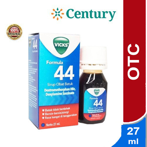 Jual VICKS FORMULA 44 ANTITUSIF & ANTIHISTAMIN 27ML / BATU / FLU ...