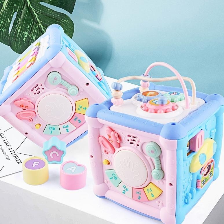 Jual Promo 7 In 1 Wisdom Busy Box Mainan Edukasi Anak Bayi Kotak Musik ...