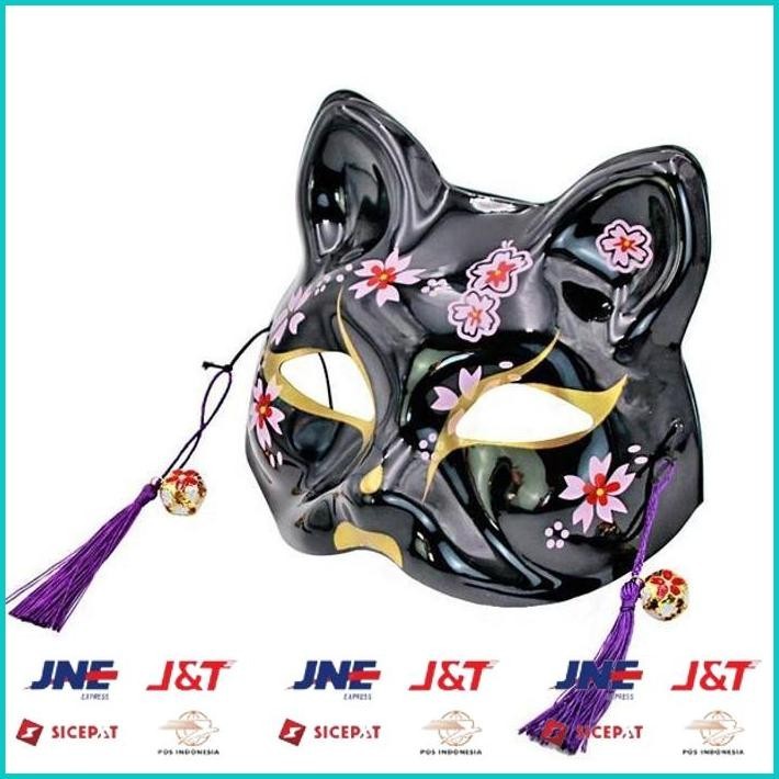 Jual BISMILLAH TOHB TOPENG KITSUNE BLACK FOX BUNKASAI JAPANESE FESTIVAL ...