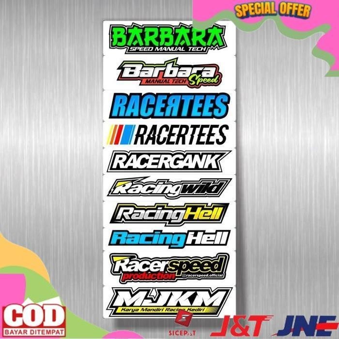 Jual VIRAL 12.12 STICKER RACING HELL BARBARA / STIKER MOTOR RC5 BARBARA ...
