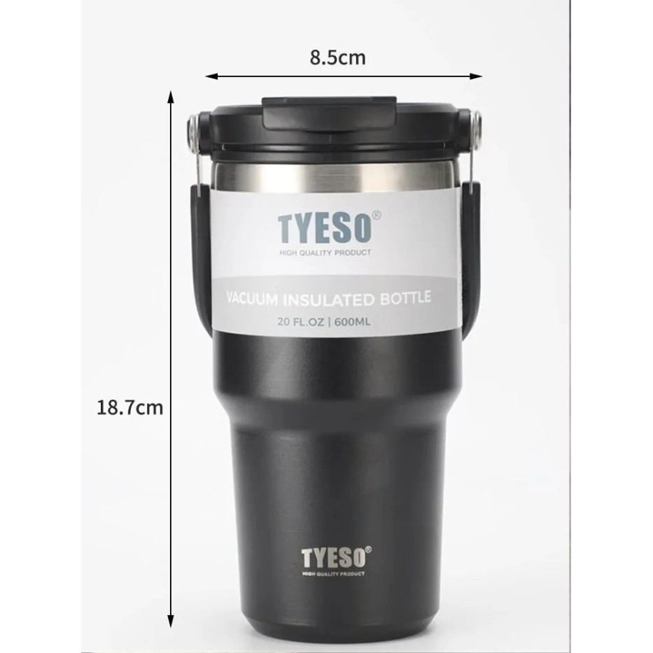 Jual Tumbler TYESO Gelas Kopi 600 ml Botol num Tahan Dingin | Shopee ...