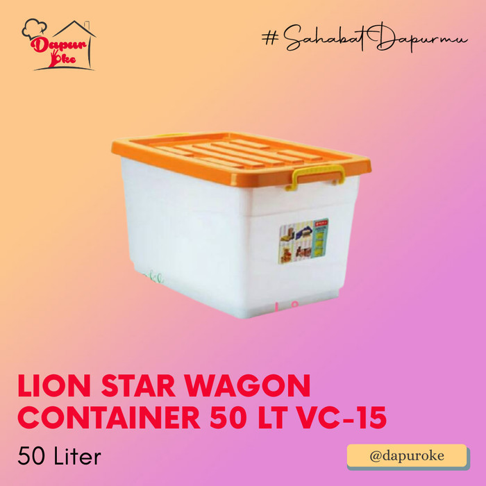 Jual Lion Star Wagon Container 50 Lt Vc-15 / Box / Tempat Penyimpanan ...