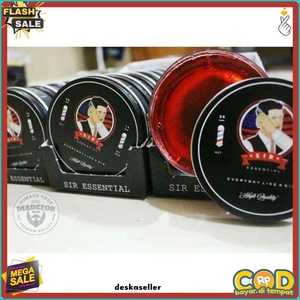 Jual Sir Essential Waterbased Strong Hold New Packaging Pomade Free ...
