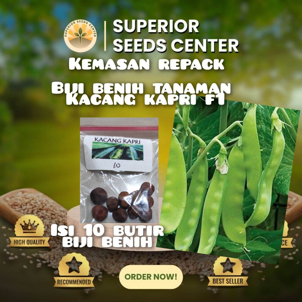 Jual Butir Biji Benih Tanaman Sayuran Kacang Kapri F Kemasan Repack Plastik Klip Shopee