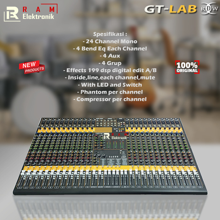 Jual Mixer Audio GT Lab 24 Channel G24 G 24 Original By RDW | Shopee ...