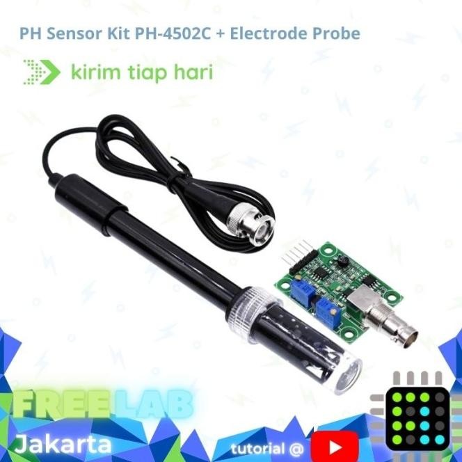 Jual Ph Sensor Kit Ph-4502C Electrode Probe Analog Output 5V Ardu Ph ...