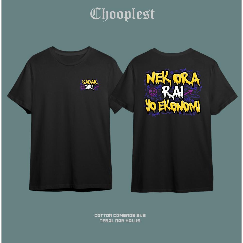 Jual Terlaris Kaos Nek Ora Rai Yo Ekonomi Free Sticker | Shopee Indonesia