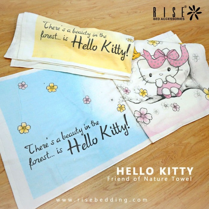 Jual Handuk Hello Kitty Nature Friends Original License Sanrio | Shopee ...