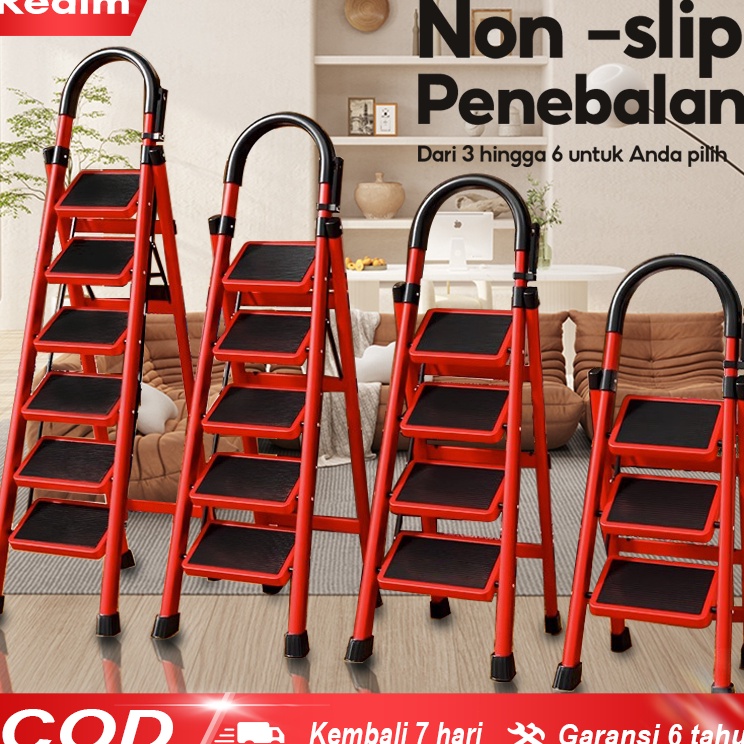 Jual Baru8e8Ds （COD）Tangga 3/4/5/6 Step Tangga Lipat Multifungsi Lipat ...