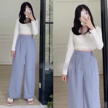 KULOT HIGHWAIST Anti Kusut Bahan Poliester Premium