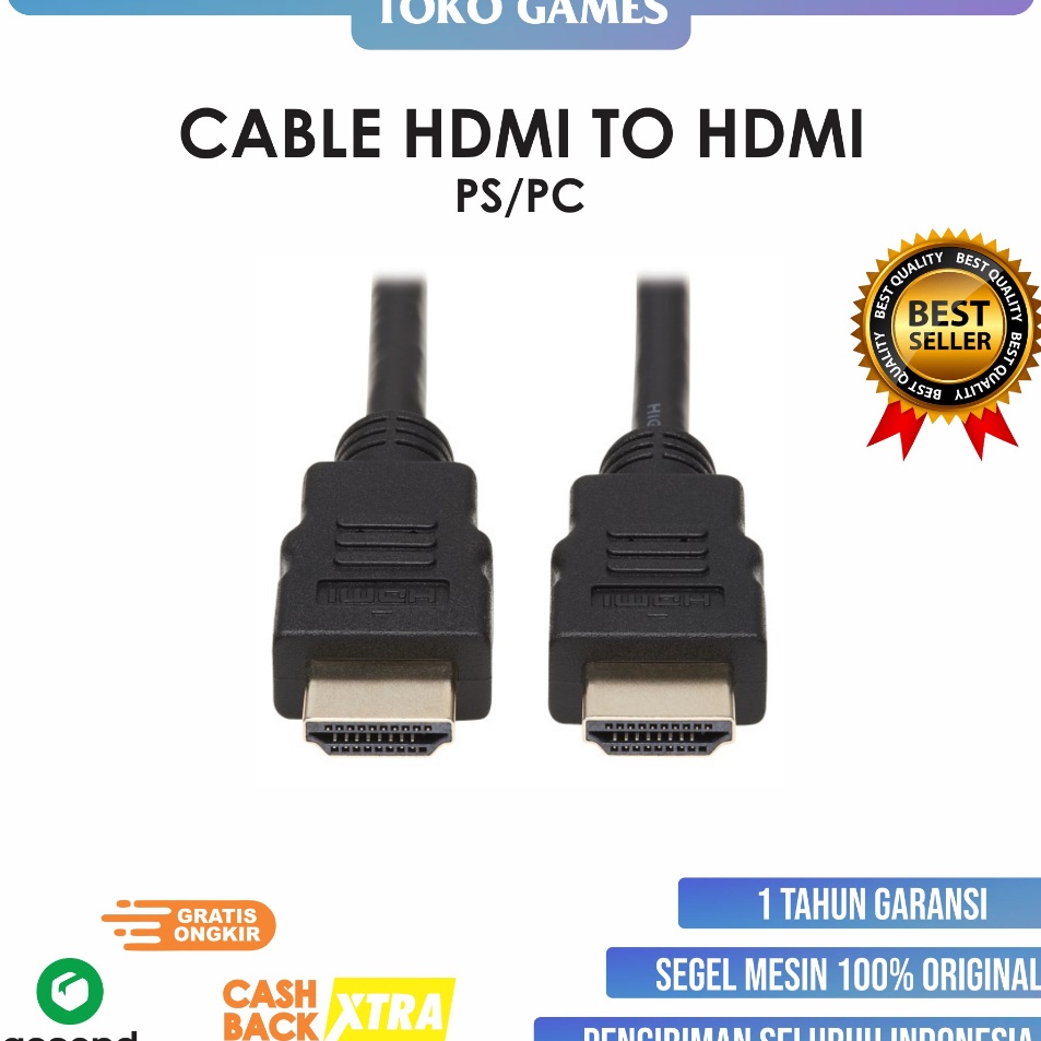 Jual Produk Keren TOKO GAMES HDMI CABLE FOR PS/PC/CCTV/HDTV [PREMIUM ...