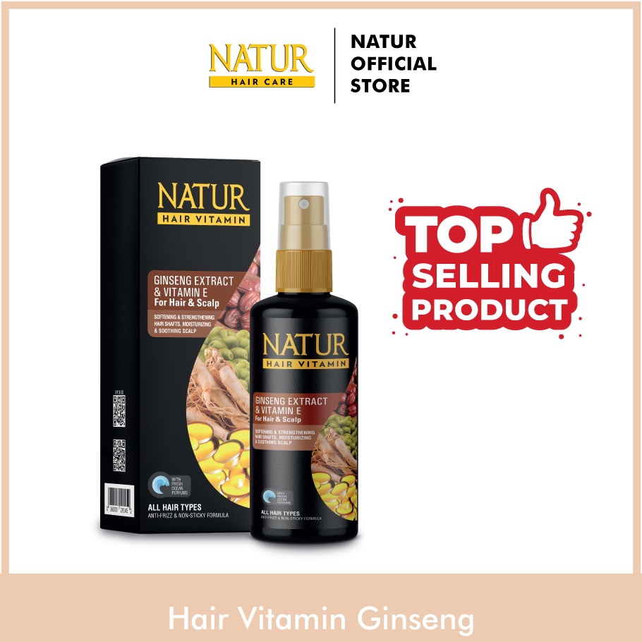 Jual Best Produk Natur Hair Vitamin Ginseng 80 ml - Vitamin Rambut ...