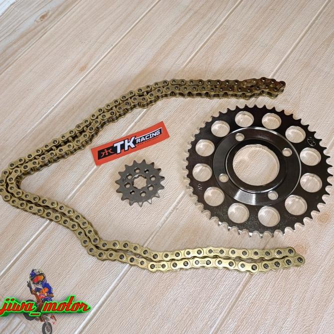 Jual gear set 428 TK racing / sss CB 150 CBR 150 Sonic verza Mega pro