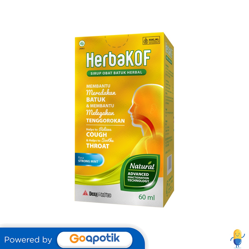 Jual HERBAKOF SIRUP OBAT BATUK RASA STRONG MINT 60 ML BOTOL | Shopee ...