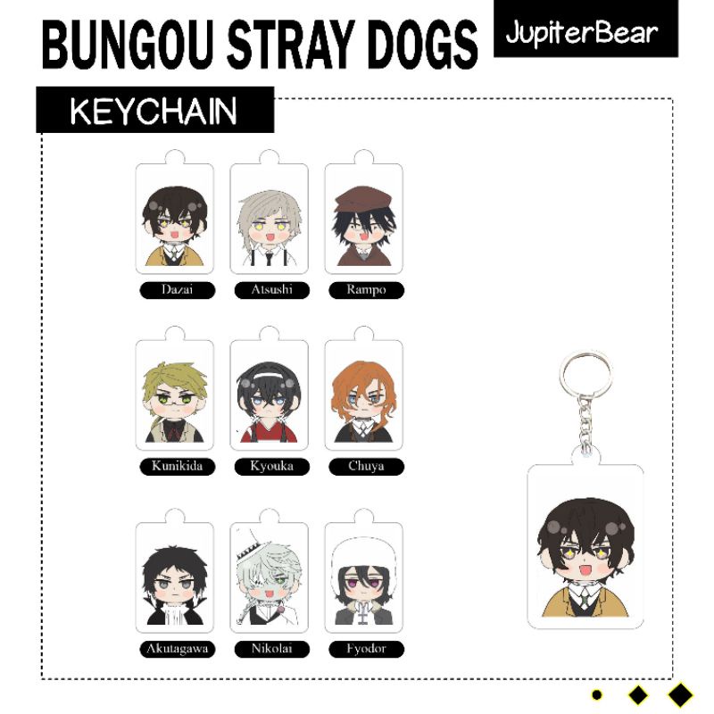 Jual [BSD] Keychain Gantungan Kunci Bungou Stray Dogs by juby | Shopee ...