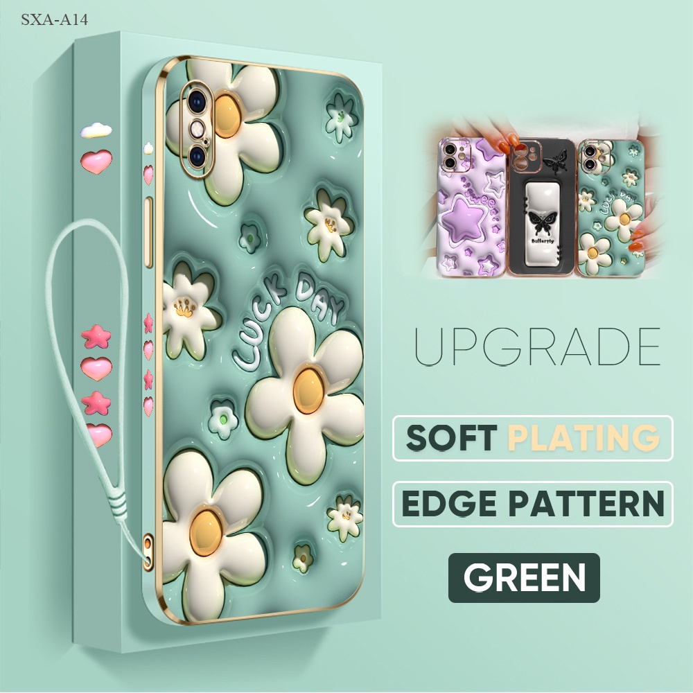 Luxury Vintage Flower Geometric Pattern Cover Square Leather Case for Samsung  Galaxy A54 5G A14 A13 A23 A33 A53 A12 A22 A32 A34 - AliExpress