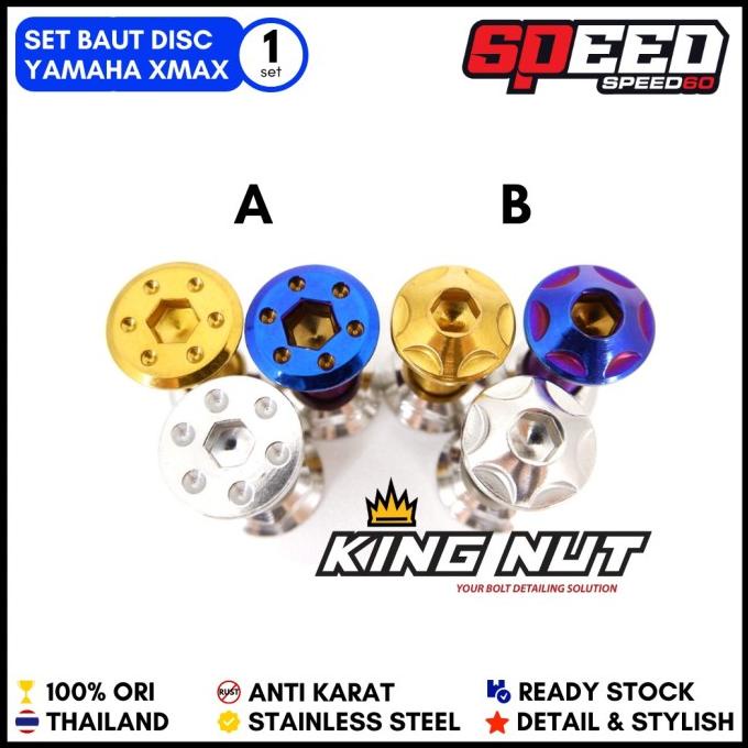 Jual Probolt Baut Disc Piringan Cakram Yamaha Xmax Stainless King Nut