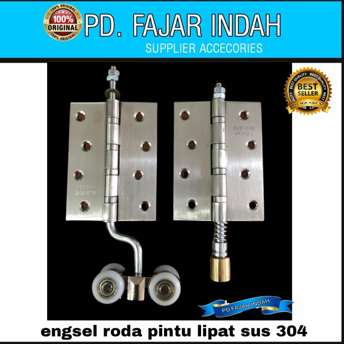 Jual Roda Pintu Lipat Engsel Kupu Kupu Deluxe Folding Gate Sus 304 1set Shopee Indonesia 1426