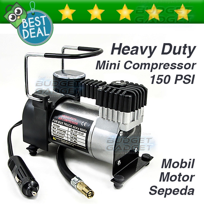 Jual Mini Super Car Air Compressor/Kompresor Ban Mobil (Real 140 PSI ...